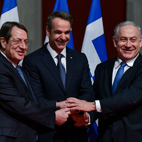 Τελετή υπογραφής της διακρατικής συμφωνίας για τον East Med μεταξύ Ελλάδας, Κύπρου και Ισραήλ