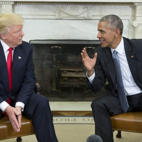 Ντόναλντ Τραμπ και Μπαράκ Ομπάμα στον Λευκό Οίκο