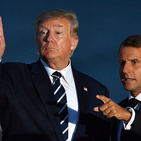 Ντόναλντ Τραμπ και Εμανουέλ Μακρόν