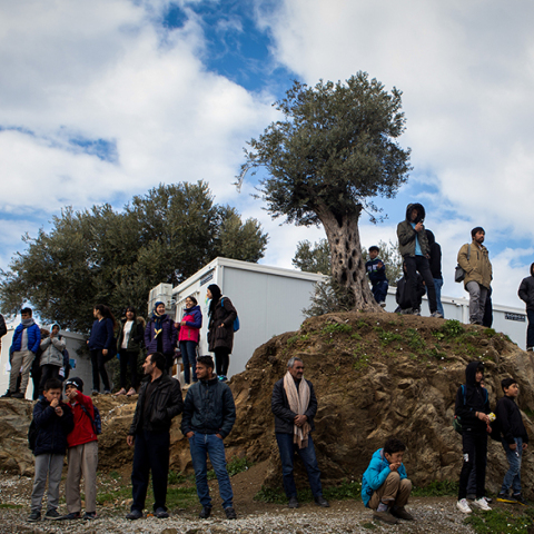 Πρόσφυγες και μετανάστες στη Μόρια 