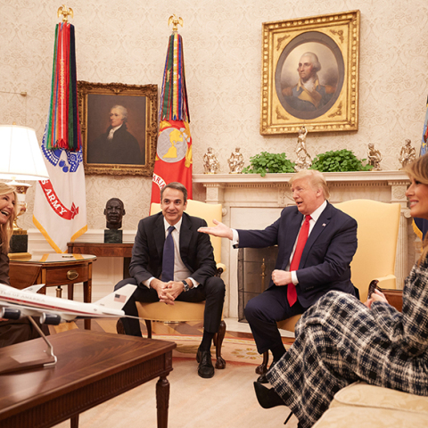 Μαρέβα Μητσοτάκη Γκραμπόφσκι-Ντόναλντ Τραμπ / © EUROKINISSI / ΓΡΑΦΕΙΟ ΤΥΠΟΥ ΠΡΩΘΥΠΟΥΡΓΟΥ 