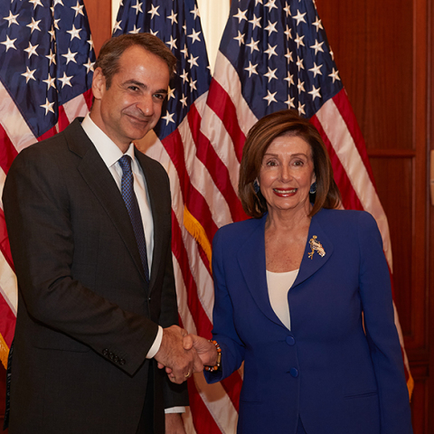 Κυριάκος Μητσοτάκης, Νάνσι Πελόζι 