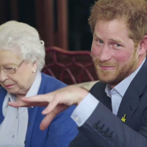 Βασίλισσα Ελισάβετ και πρίγκιπας Χάρι 