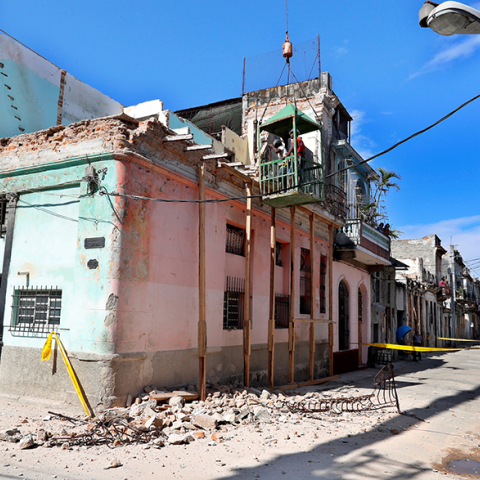 Ζημιές από τον σεισμό στην Κούβα