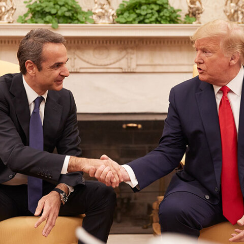 Κυριάκος Μητσοτάκης και Ντόναλντ Τραμπ