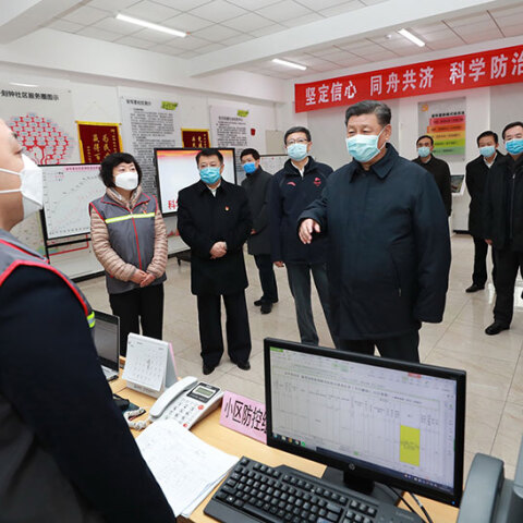 Με προστατευτική μάσκα λόγω κοροναϊού ο πρόεδρος της Κίνας Σι Τζινπίνγκ