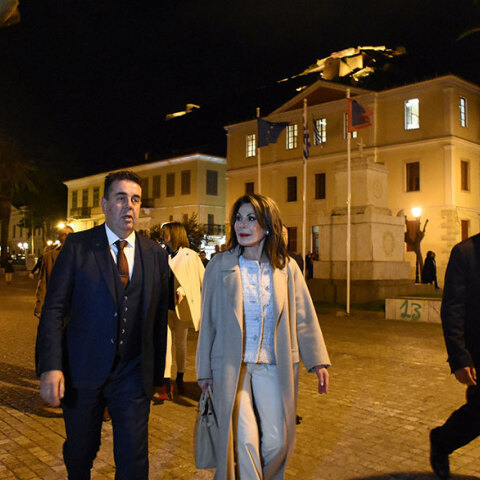 Στο Ναύπλιο η πρόεδρος της Επιτροπής «Ελλάδα 2021» Γιάννα Αγγελοπούλου