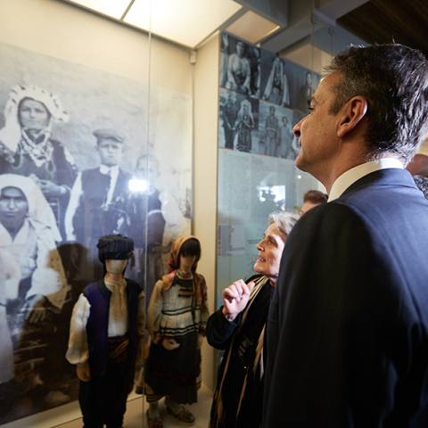 Ο Κυριάκος Μητσοτάκης στο Εθνολογικό Μουσείο Θράκης