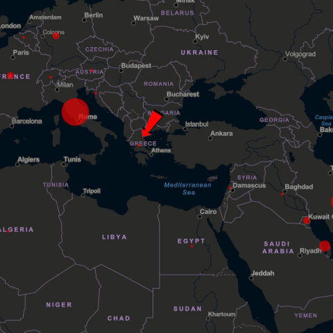 Με κόκκινη βούλα στον παγκόσμιο χάρτη του κοροναϊού η Ελλάδα