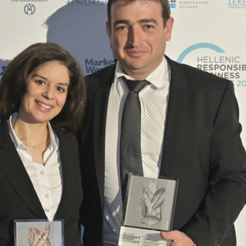 Ευαγγελία Παπαδημητρίου, Υπεύθυνη Τομέα Employee Engagement Lidl Ελλάς/ Γεώργιος Κοτανίδης, Υπεύθυνος Διαχείρισης Ενέργειας Lidl Ελλάς