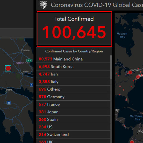 Κορωνοϊός: Ξεπέρασαν τις 100.000 τα κρούσματα παγκοσμίως