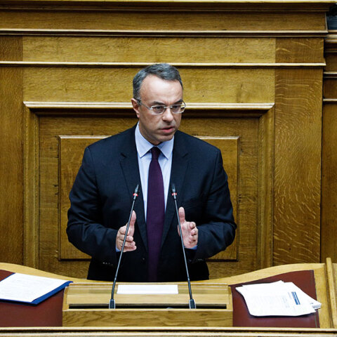 Ο Χρήστος Σταϊκούρας στην Βουλή