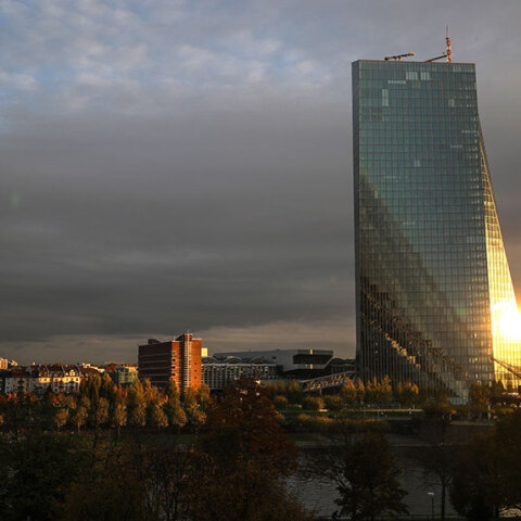 Το κτίριο της Ευρωπαϊκής Κεντρικής Τράπεζας στη Φρανκφούρτη