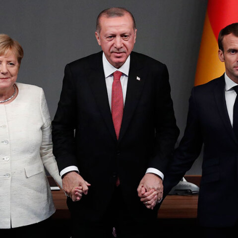 Άνγκελα Μέρκελ - Ρετζέπ Ταγίπ Ερντογάν - Εμανουέλ Μακρόν