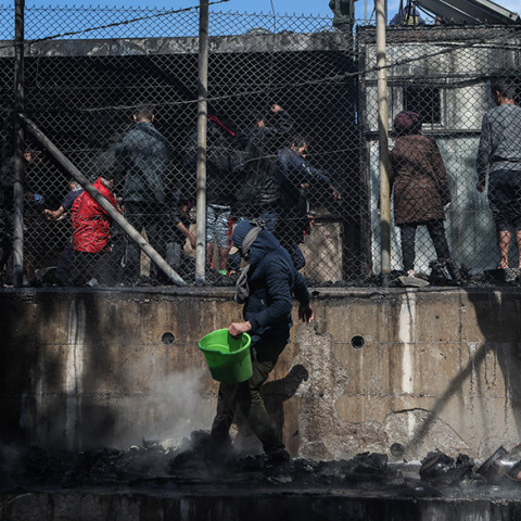 Φωτιά στην  Μόρια 