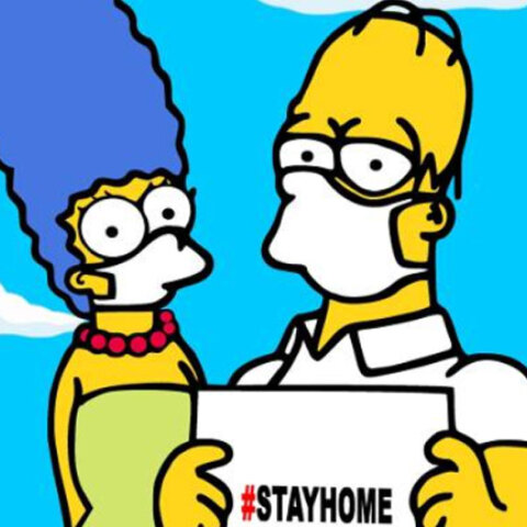   #Μένουμε Σπίτι λόγω κορωνοϊού, το μήνυμα της οικογένειας Simpsons