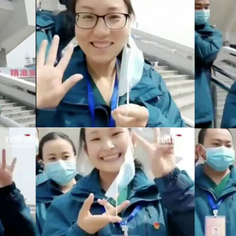 Γιατροί στην Ουχάν της Κίνας