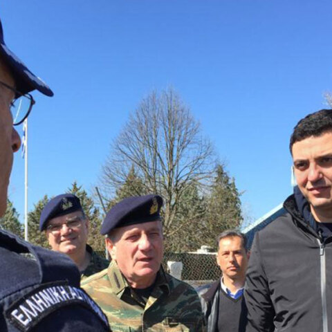 Ο Βασίλης Κικίλιας στις Καστανιές Έβρου 