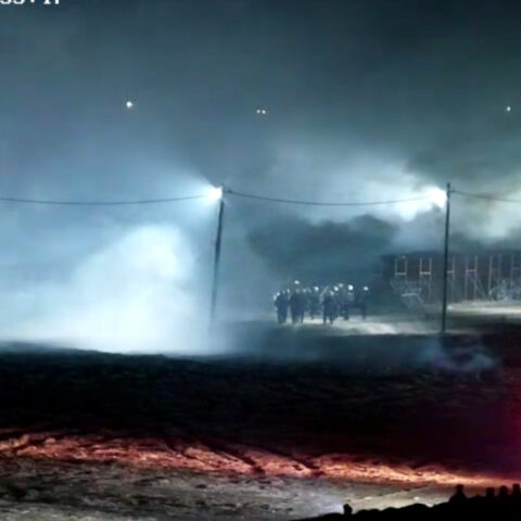 Εικόνα από θερμική κάμερα της επιχείρησης παραβίασης των συνόρων στον Έβρο