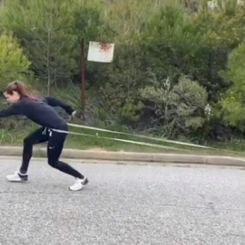 Η Κατερίνα Στεφανίδη προπονείται α λα Ρόκι