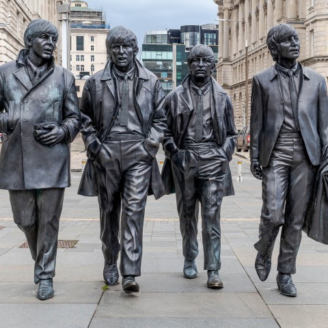 Αγάλαμα των μελών του συγκροτήματος Beatles στο Λίβερπουλ