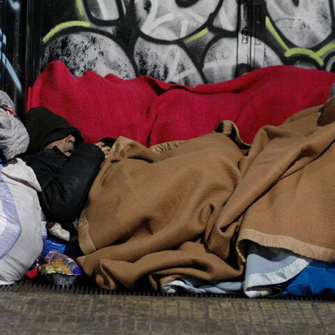 Άστεγος στην Αθήνα