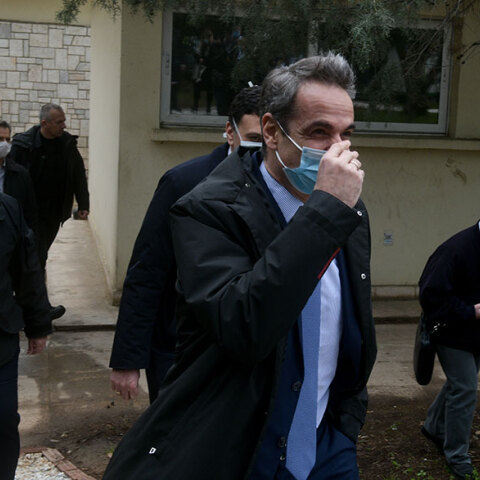 Ο Κυριάκος Μητσοτάκης στο Νοσοκομείο «Σωτηρία»