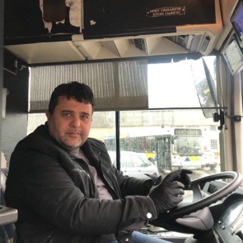 Άρης Νικολάου,οδηγός αστικού λεωφορείου