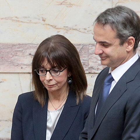 Αικατερίνη Σακελλαροπούλου - Κυριάκος Μητσοτάκης