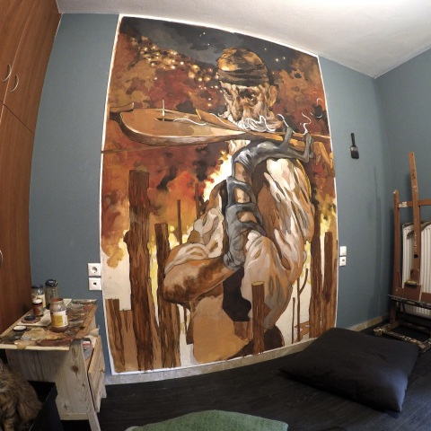 Έργο του street artist Σταμάτη Λάσκου 