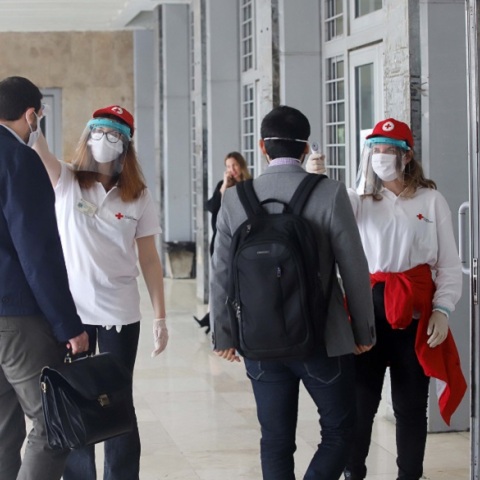 Θερμομέτρηση στο δικαστικό μέγαρο Θεσσαλονίκης