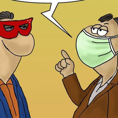 Απολαυστικός Αρκάς σχολιάζει με τον δικό του μοναδικό τρόπο τη χρήση μάσκας για τον κορωνοϊό