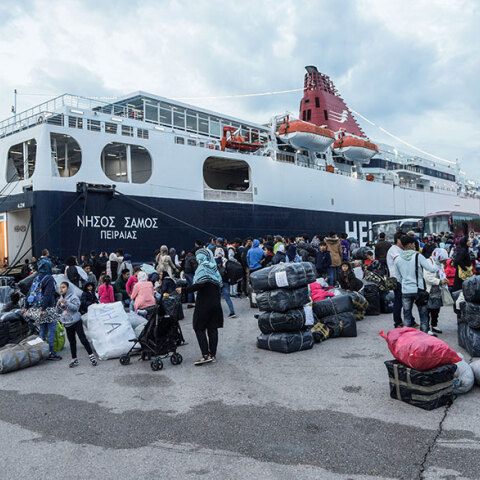 Πειραιάς, άφιξη προσφύγων