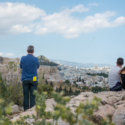Θέα της Αθήνας από τον λόφο του Φιλοπάππου 