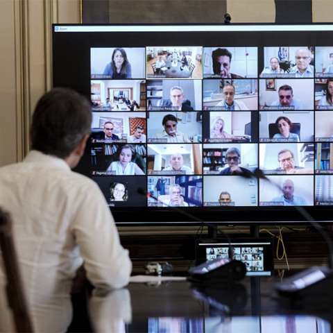 Παρέμβαση του Πρωθυπουργού Κυριάκου Μητσοτάκη στη συνεδρίαση της Επιτροπής Λοιμωξιολόγων του Υπουργείου Υγείας