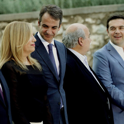 Δ. Κουτσούμπας - Φ. Γεννηματά - Κ. Μητσοτάκης - Ν. Βούτσης - Α. Τσίπρας