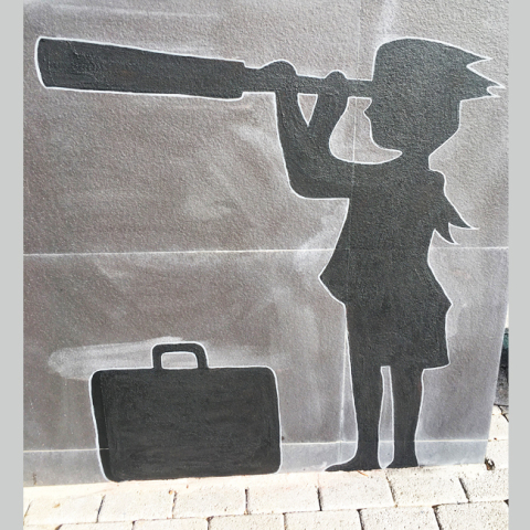 Γκράφιτι σε τοίχο, Σταματίας Μαυρίκου. 