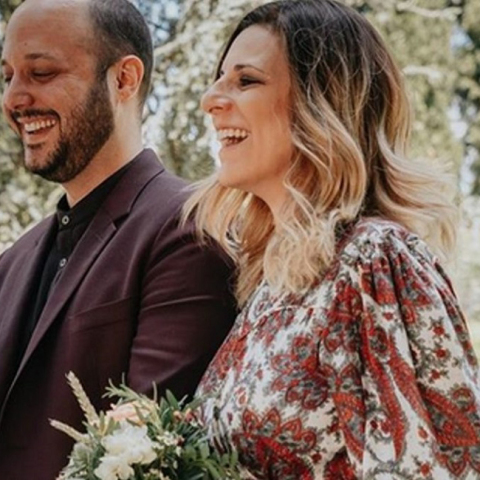 Η Angelika Dusk με τον σύζυγό της, Δημήτρη Μποσινάκο