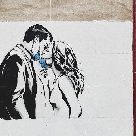 Γκράφιτι εμπνευσμένο από τον νέο κορωνοϊό 