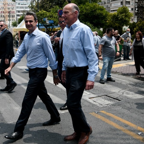 Ο Μητσοτάκης στο λιμάνι του Πειραιά