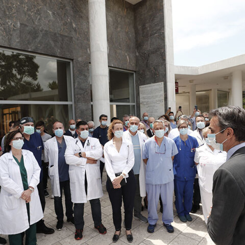 Ο Κυριάκος Μητσοτάκης στο ΑΧΕΠΑ της Θεσσαλονίκης 