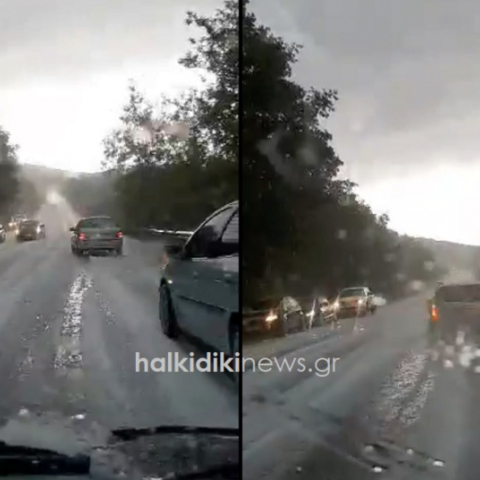 Χαλάζι στη Χαλκιδική