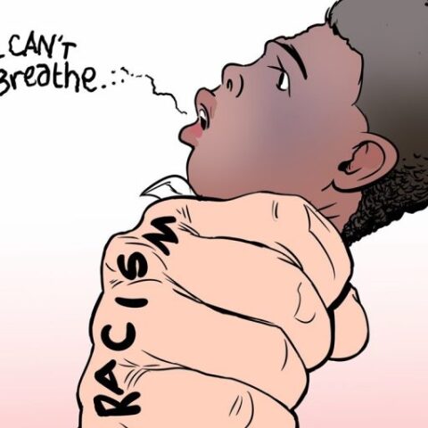 Σκίτσο για τη δολοφονία του αφροαμερικανού Τζορτζ Φλόιντ