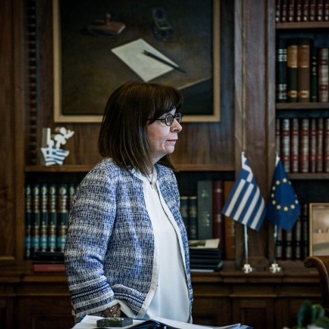 Η Πρόεδρος της Δημοκρατίας, Αικατερίνη Σακελλαροπούλου