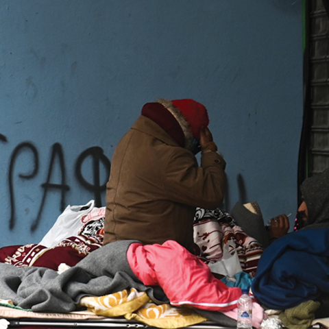 Άστεγοι στο κέντρο της Αθήνας 