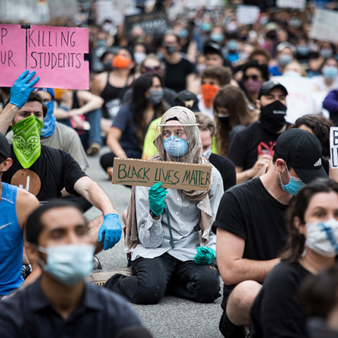 Διαδήλωση διαμαρτυρίας μετά τη δολοφονία του Τζορτζ Φλόιντ