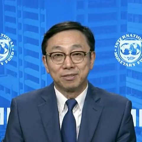 O Tao Zhang κατά τη διάρκεια της ομιλίας του στο 5o Οικονομικό Φόρουμ των Δελφών