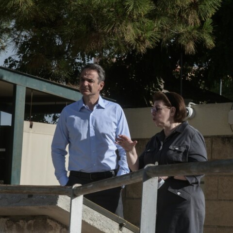 Ο Κυριάκος Μητσοτάκης και η Λίνα Μενδώνη