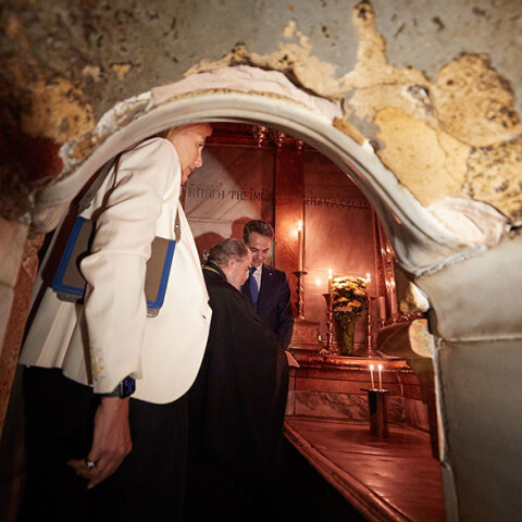 Σε Πανάγιο Τάφο και Πατριαρχείο Ιεροσολύμων ο Μητσοτάκης © ΓΡΑΦΕΙΟ ΤΥΠΟΥ ΠΡΩΘΥΠΟΥΡΓΟΥ / ΠΑΠΑΜΗΤΣΟΣ ΔΗΜΗΤΡΗΣ