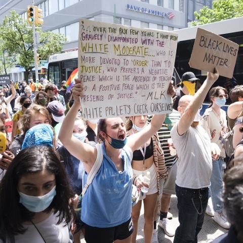 Διαδηλωτές κατά του ρατσιμού -Black Lives Matter